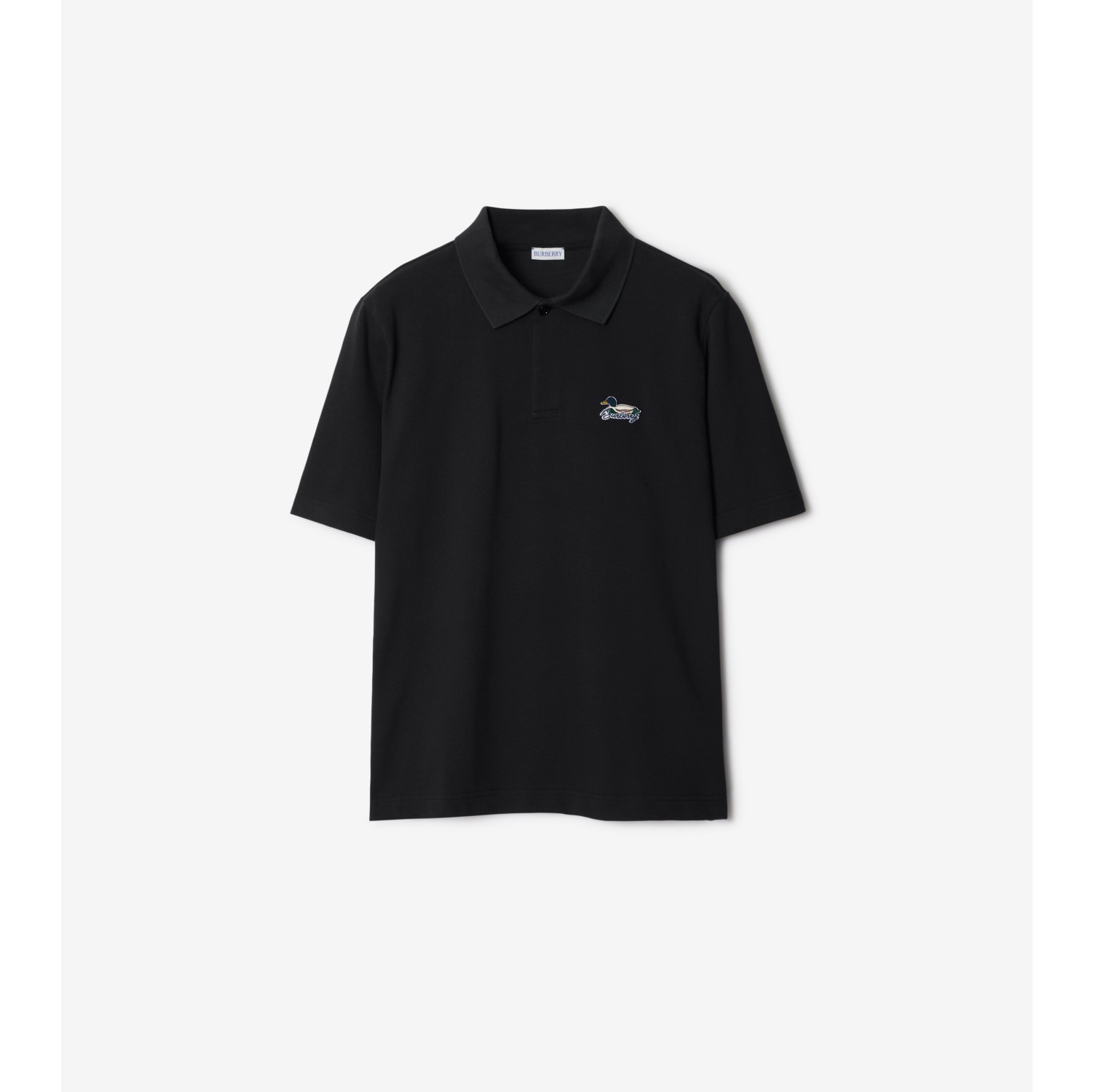 Cotton Polo Shirt in Black - Men | Burberry® Official