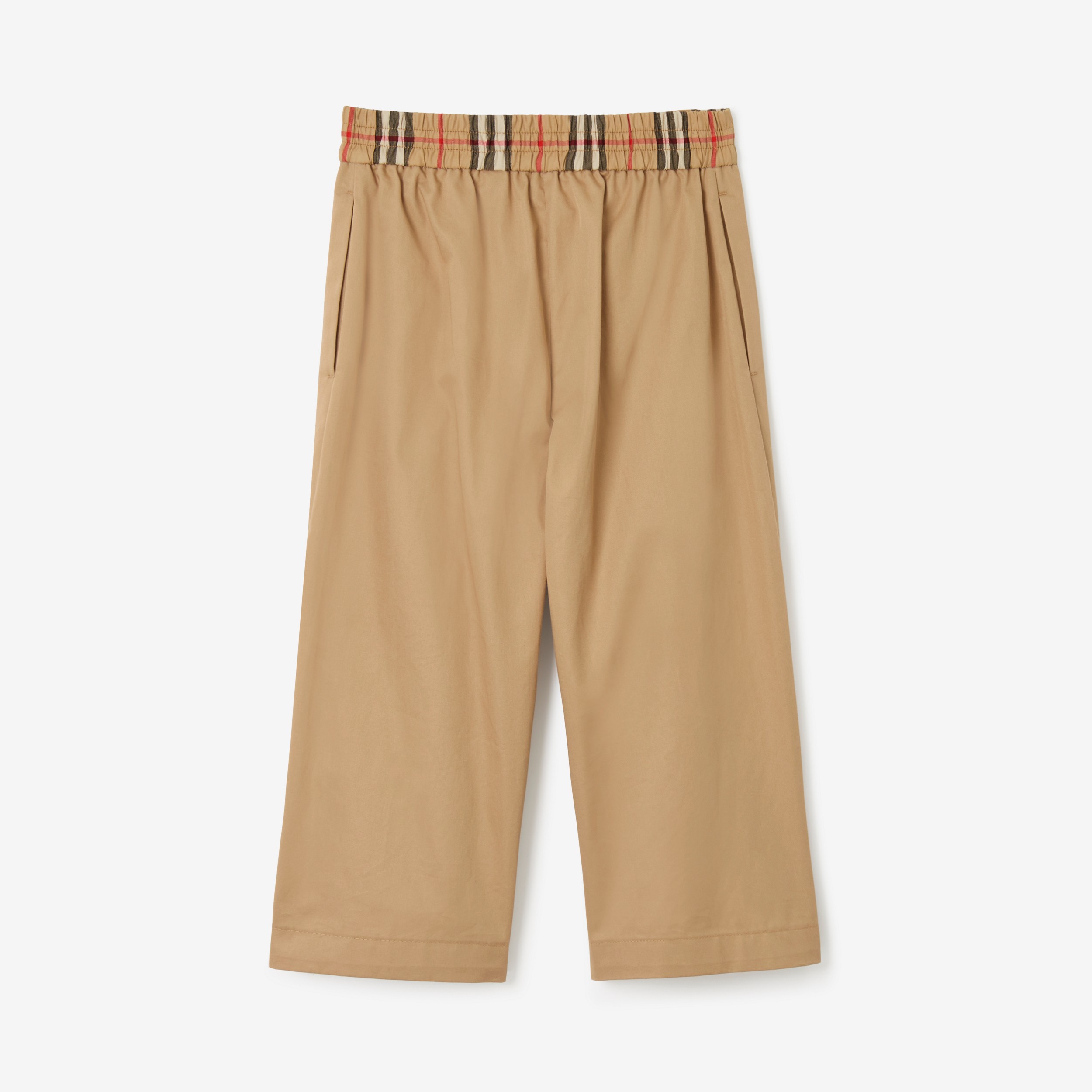Pantalon ample en coton avec Check (Beige D'archive) | Site officiel Burberry® - 2