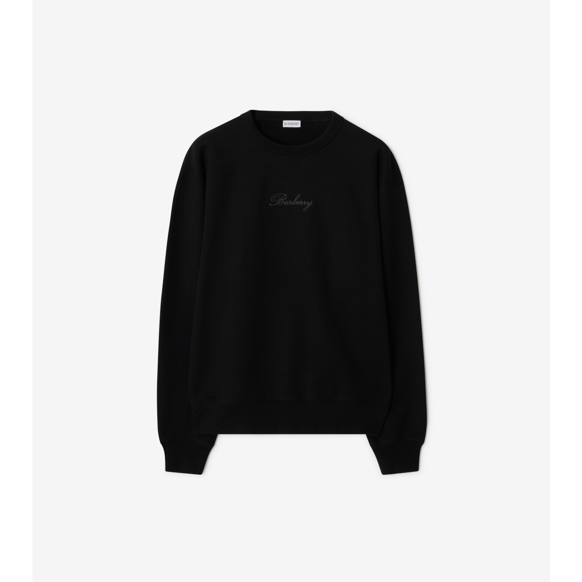  Check Cursive Logo Cotton Sweatshirt