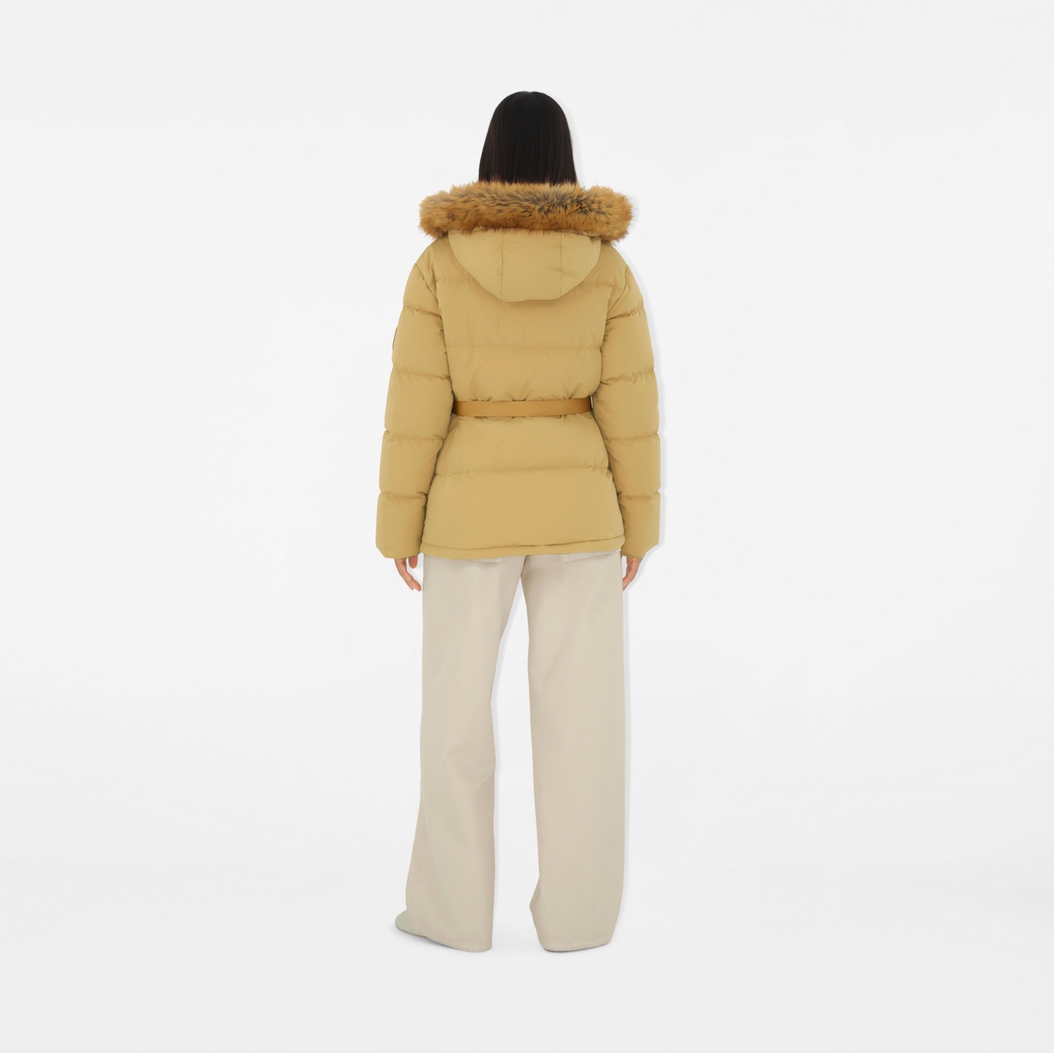 Short Nylon Puffer Coat in Flax - Women | Burberry® Official Short Nylon Puffer Coat in Flax - Women | Burberry® Official