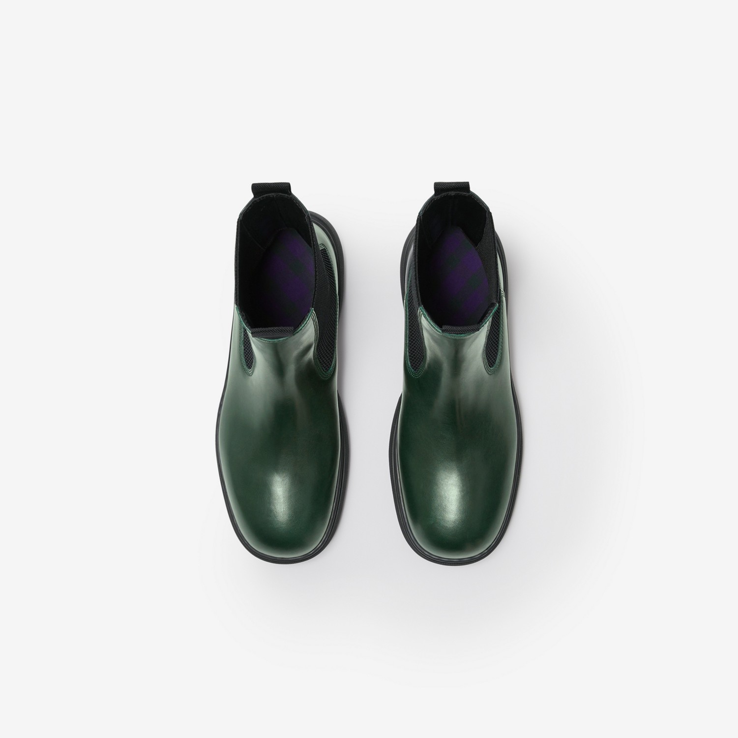 Leather Creeper Chelsea Boots in Vine - Women | Burberry® Official