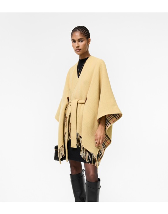 Burberry ウールブランケットショール ケープ ポンチョ ウィメンズ
