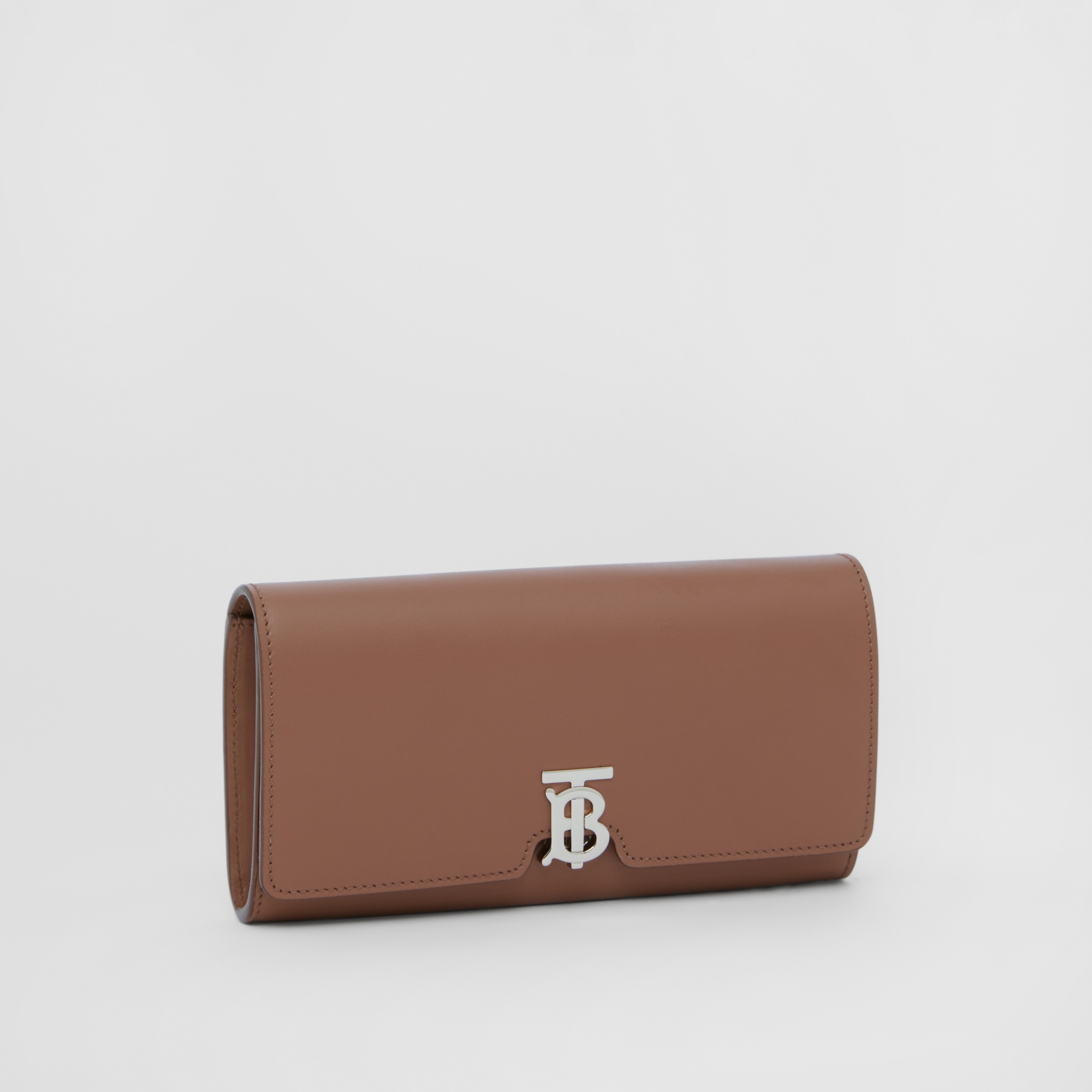 Leather TB Continental Wallet in Malt Brown - Women | Burberry® Official - 4