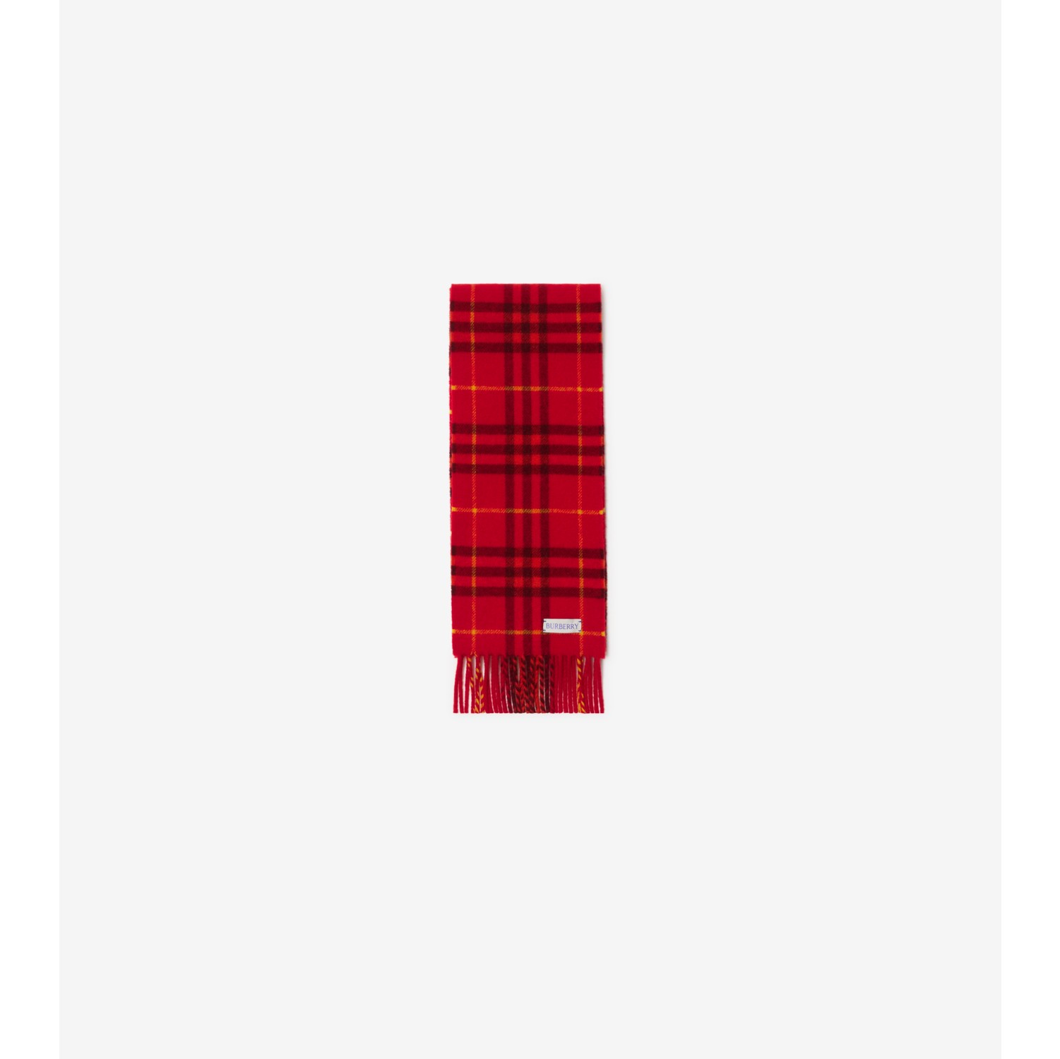 Narrow Check Cashmere Scarf