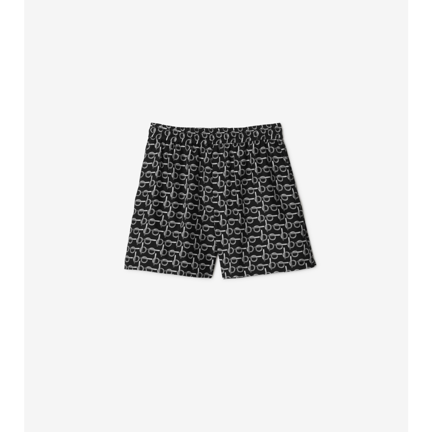 Short en soie à motif b