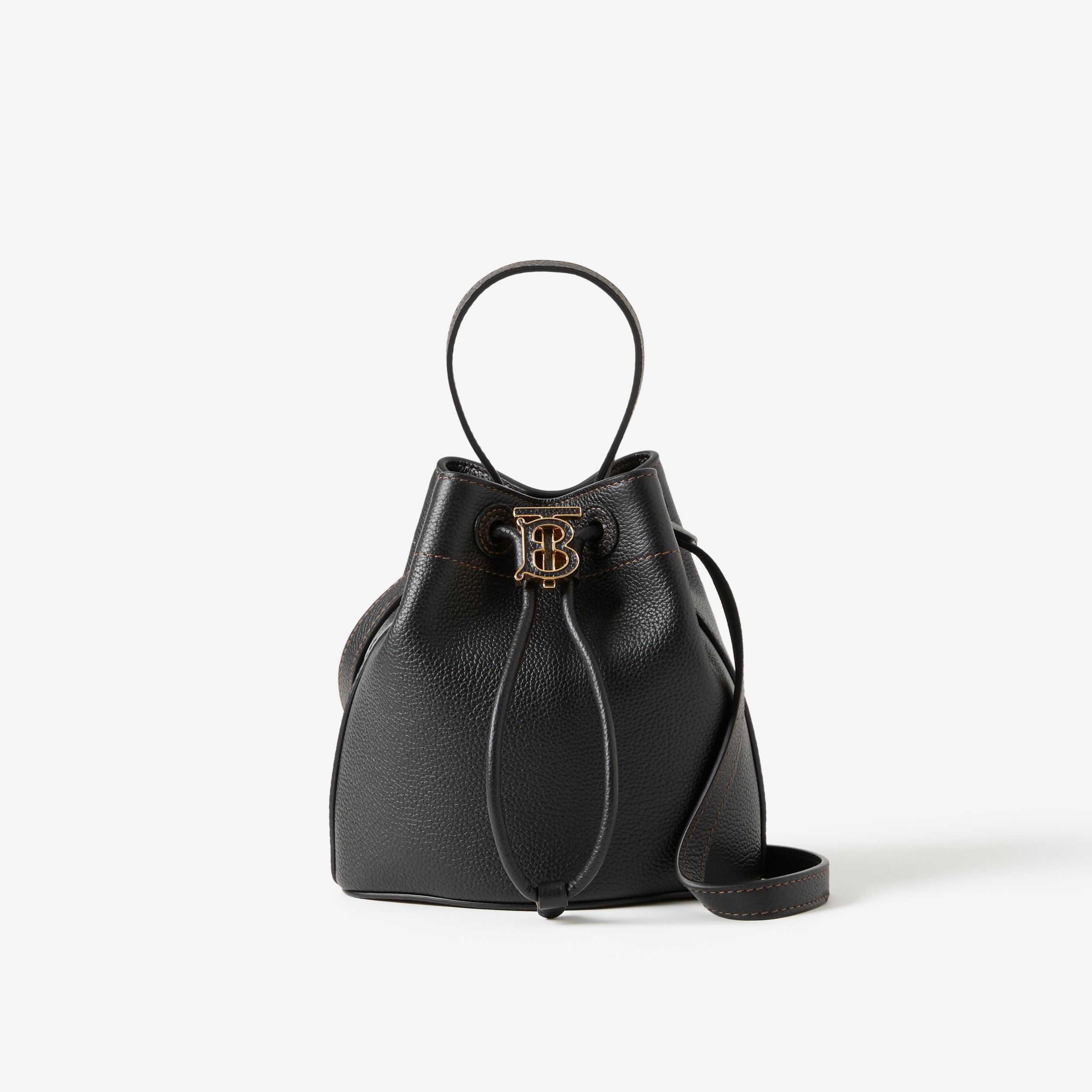 Mini TB Bucket Bag in Black Women Burberry® Official
