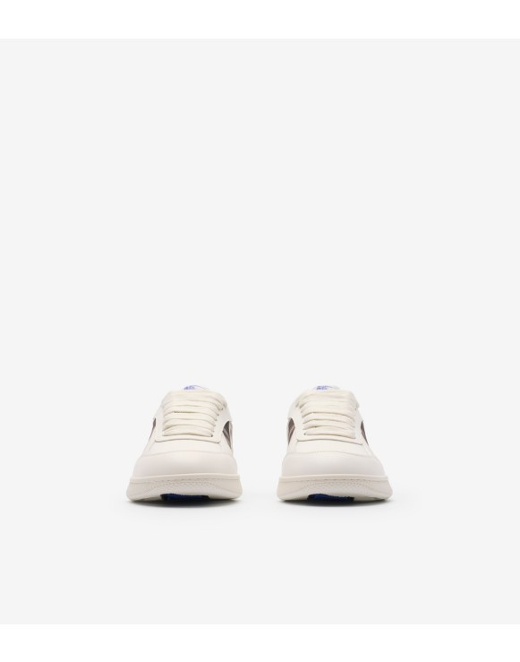 Leather and Check Terrace Sneakers​