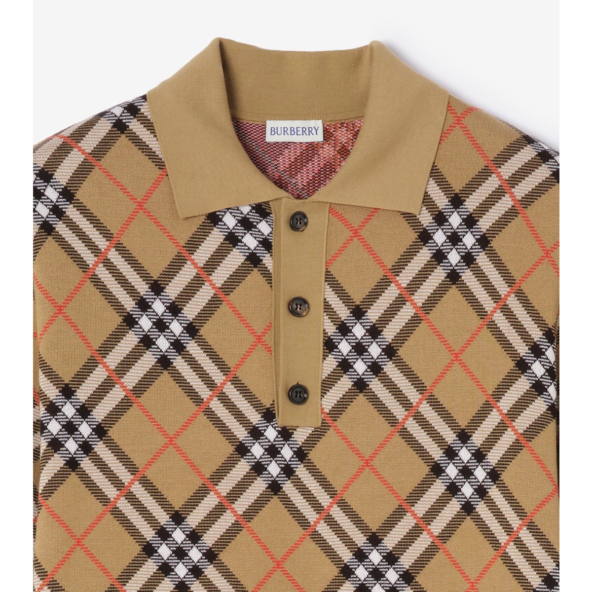  Check Cotton Blend Polo Shirt