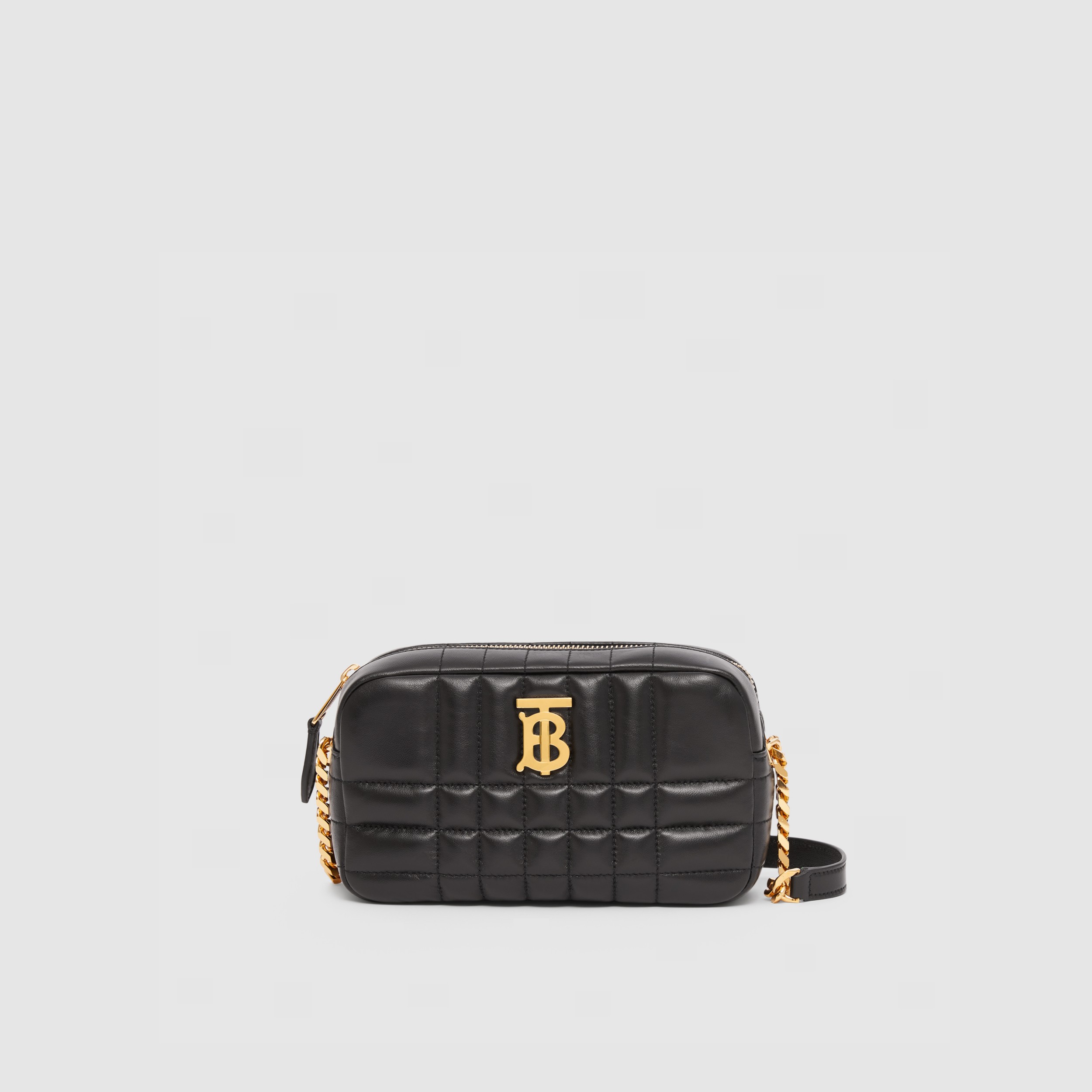 Quilted Leather Mini Lola Camera Bag in Black Women Burberry® Official