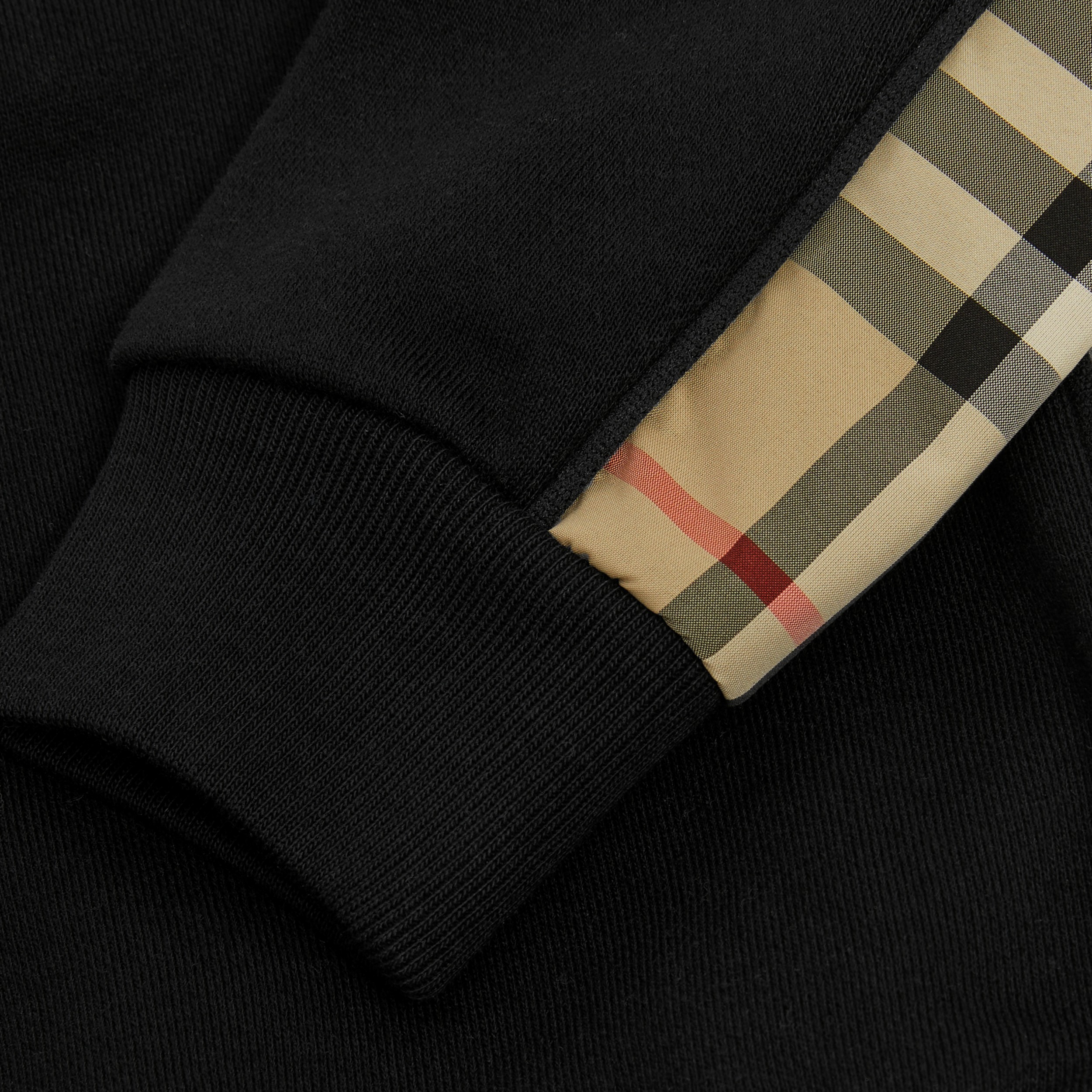 Vintage Check Panel Cotton Sweatshirt in Black - Children | Burberry® Official - 2