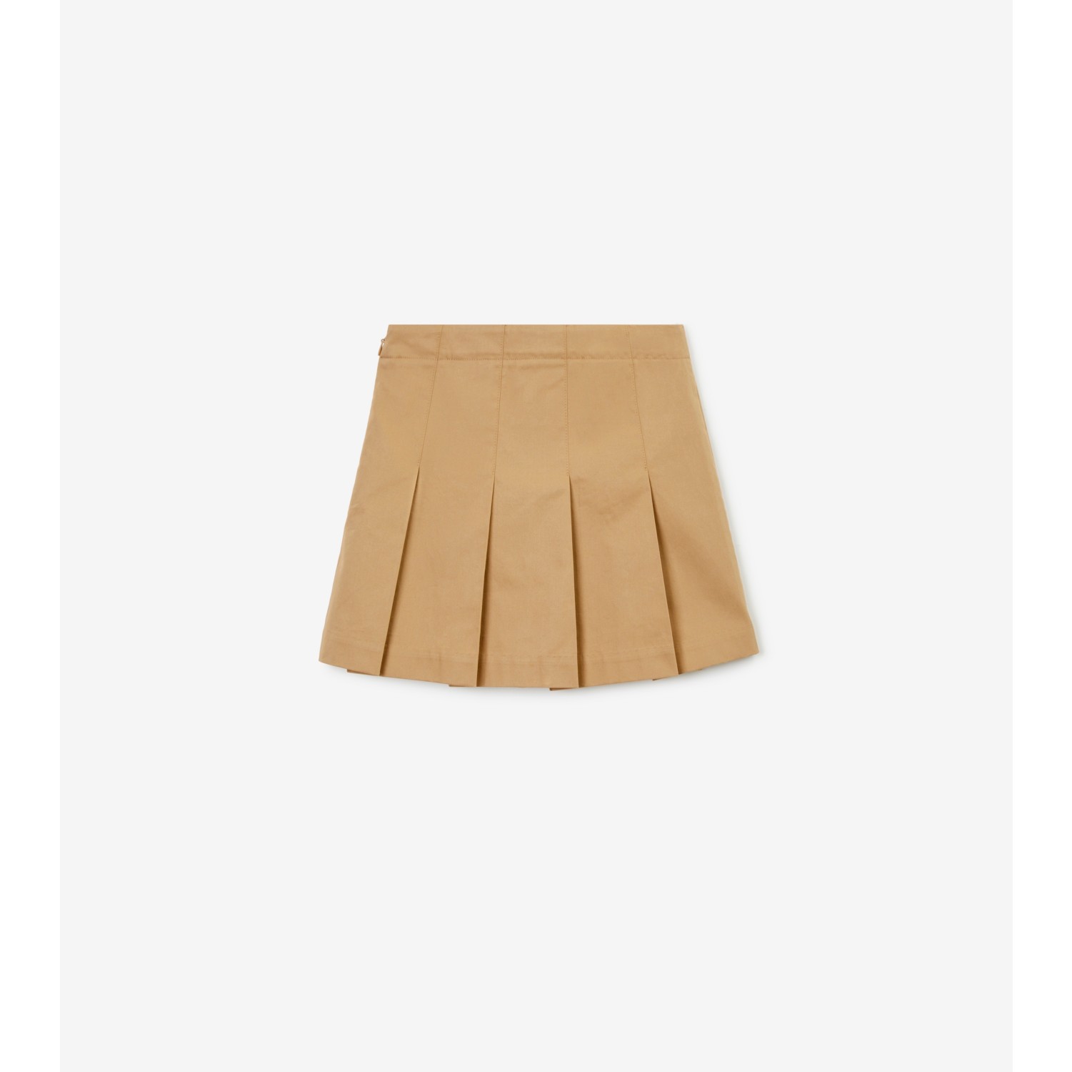 Pleated Cotton Skirt in Archive beige | Burberry® Official