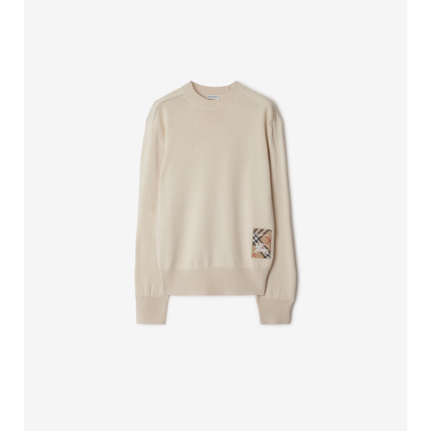Check Label Wool Sweater