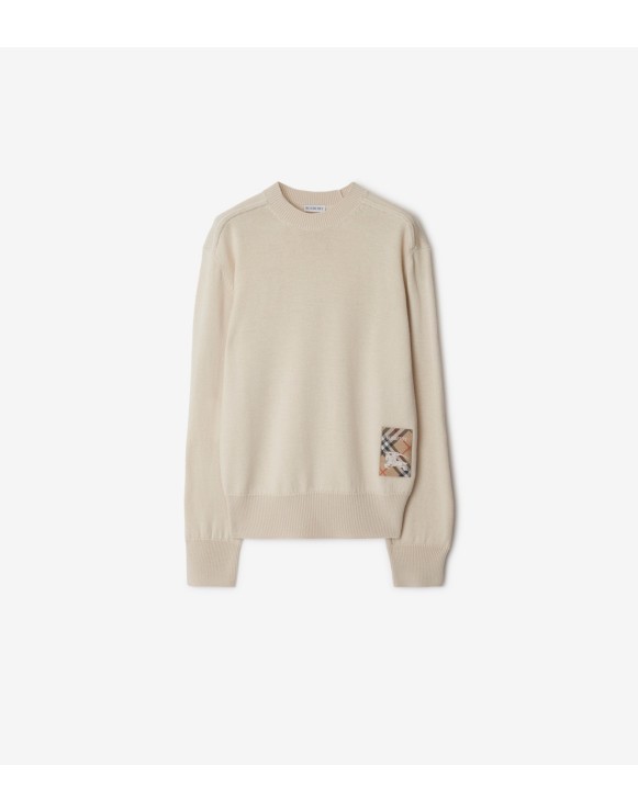 Pull en laine avec étiquette Check