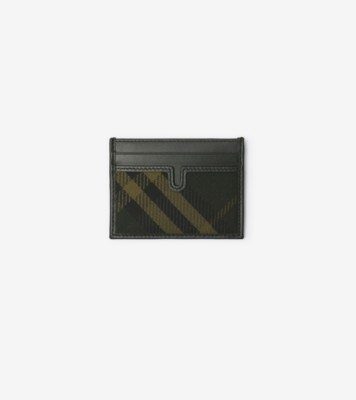 BURBERRY Kier cheapest Check E-Canvas & Leather Card Case