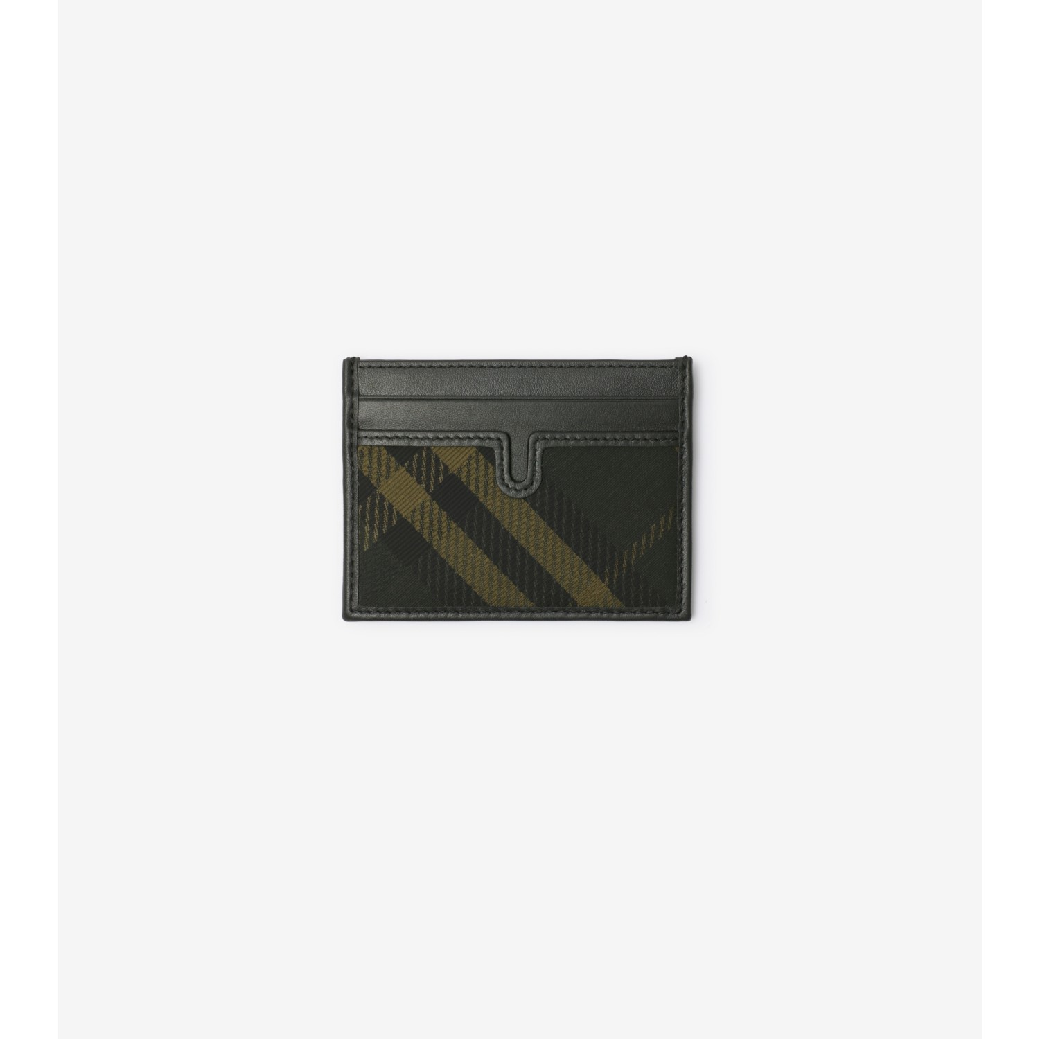 Check Card Case in Shadow Men Canvas Burberry Official