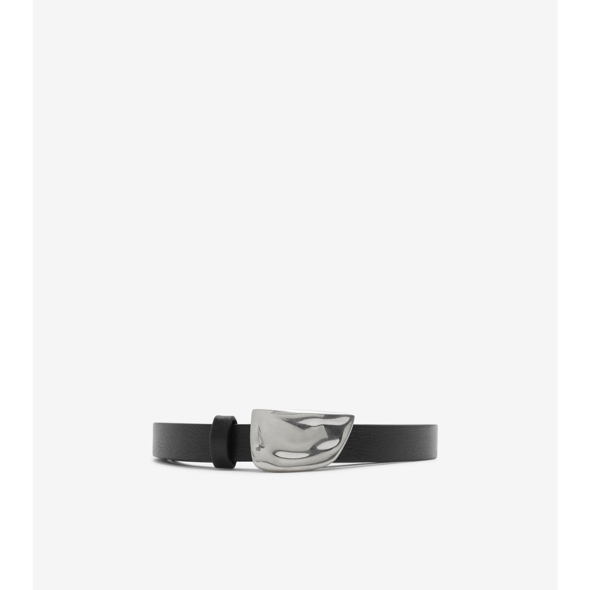 Burberry Shield Leather Belt In Black
