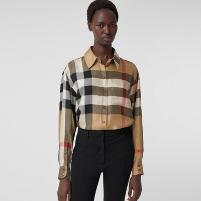 camicia donna burberry