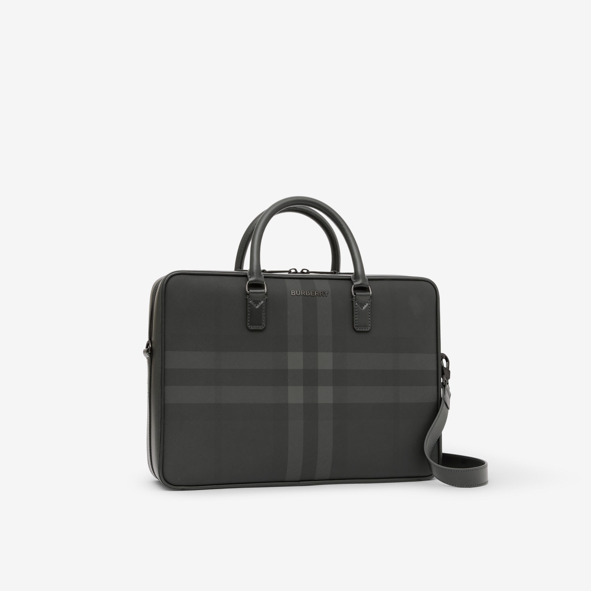 Charcoal Check Ainsworth Briefcase - Men | Burberry® Official - 2