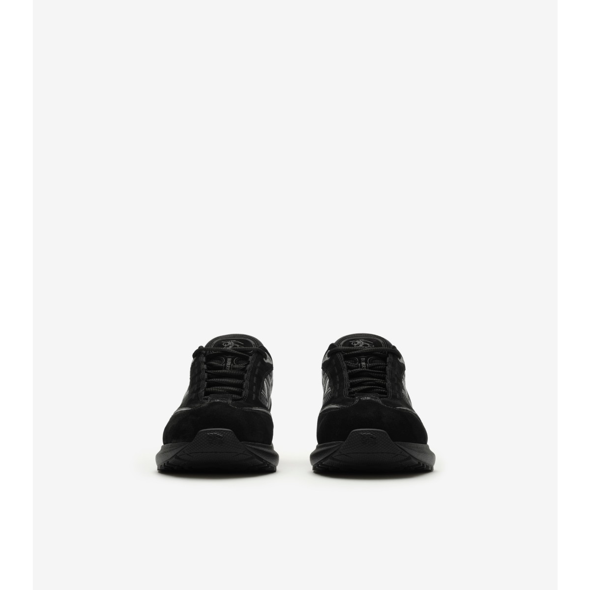  Check Nylon, Suede and Leather Eclipse Sneakers