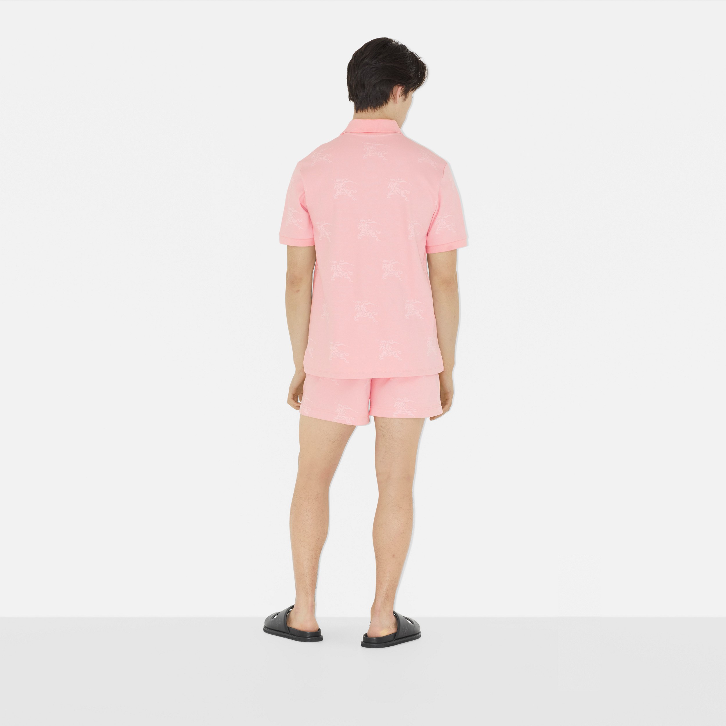 EKD Technical Cotton Piqué Shorts in Soft Blossom - Men | Burberry® Official - 4