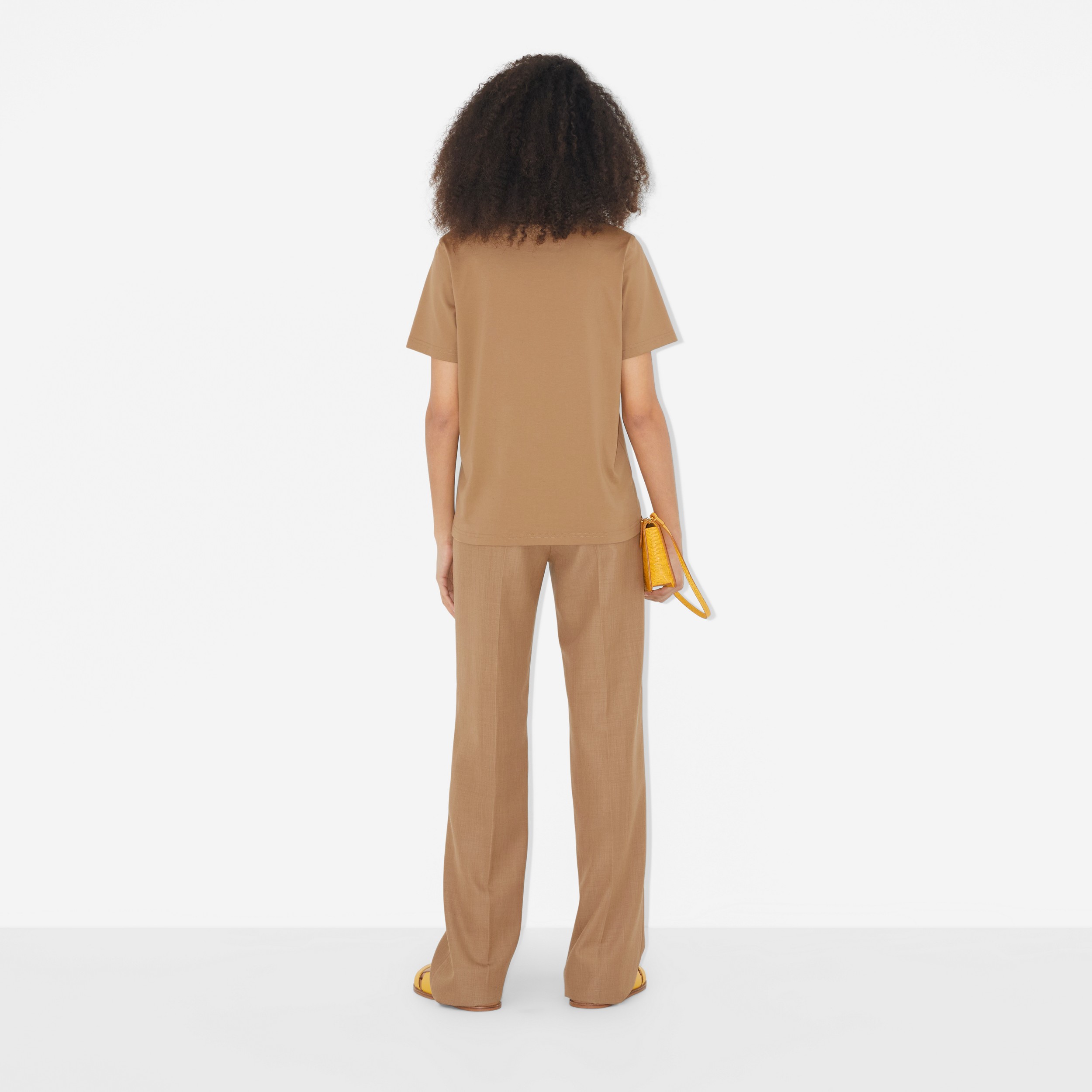 T-shirt en coton avec étiquette Prorsum (Camel) - Femme | Site officiel Burberry® - 4