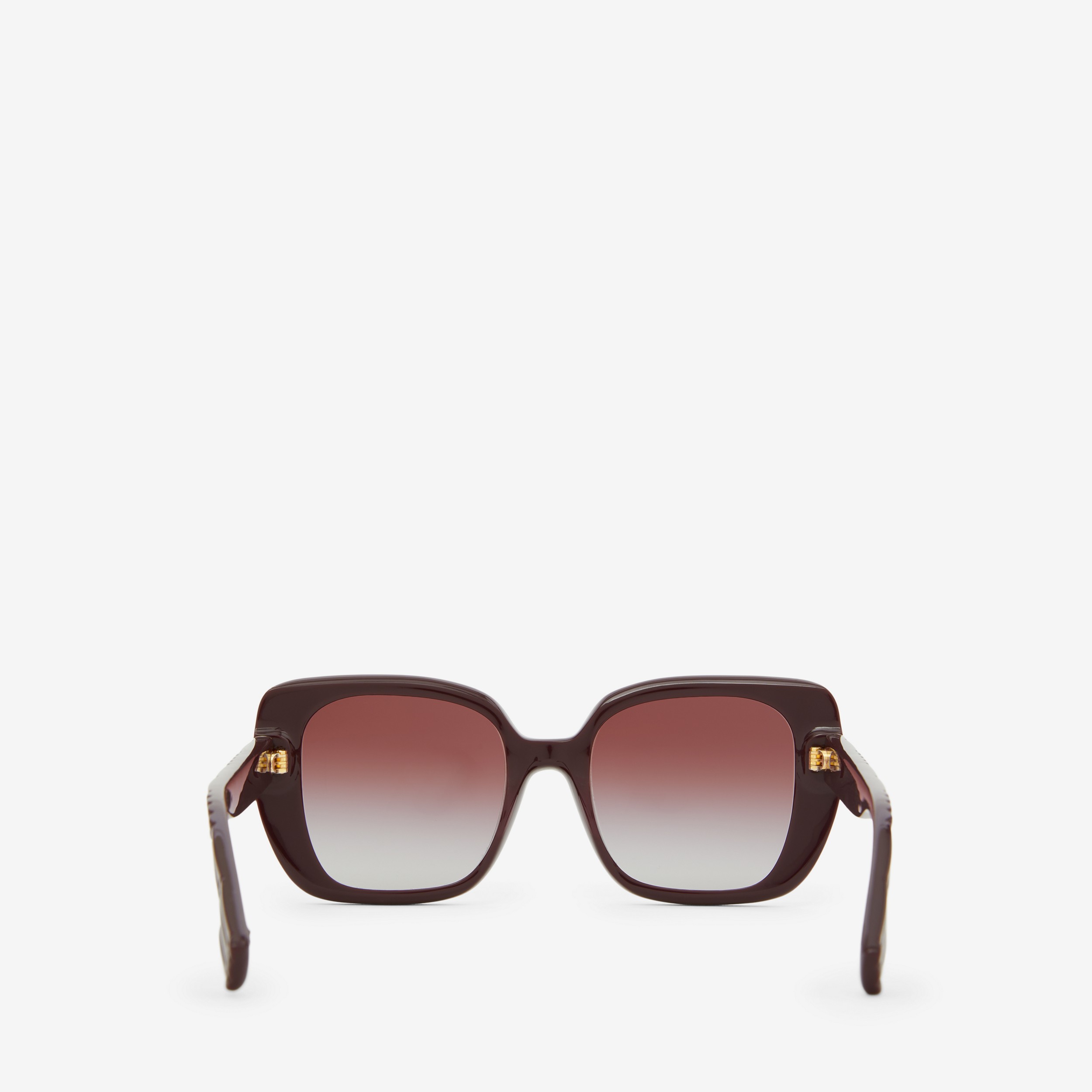 Monogram Motif Oversized Square Frame Lola Sunglasses in Deep Maroon - Women | Burberry® Official - 3