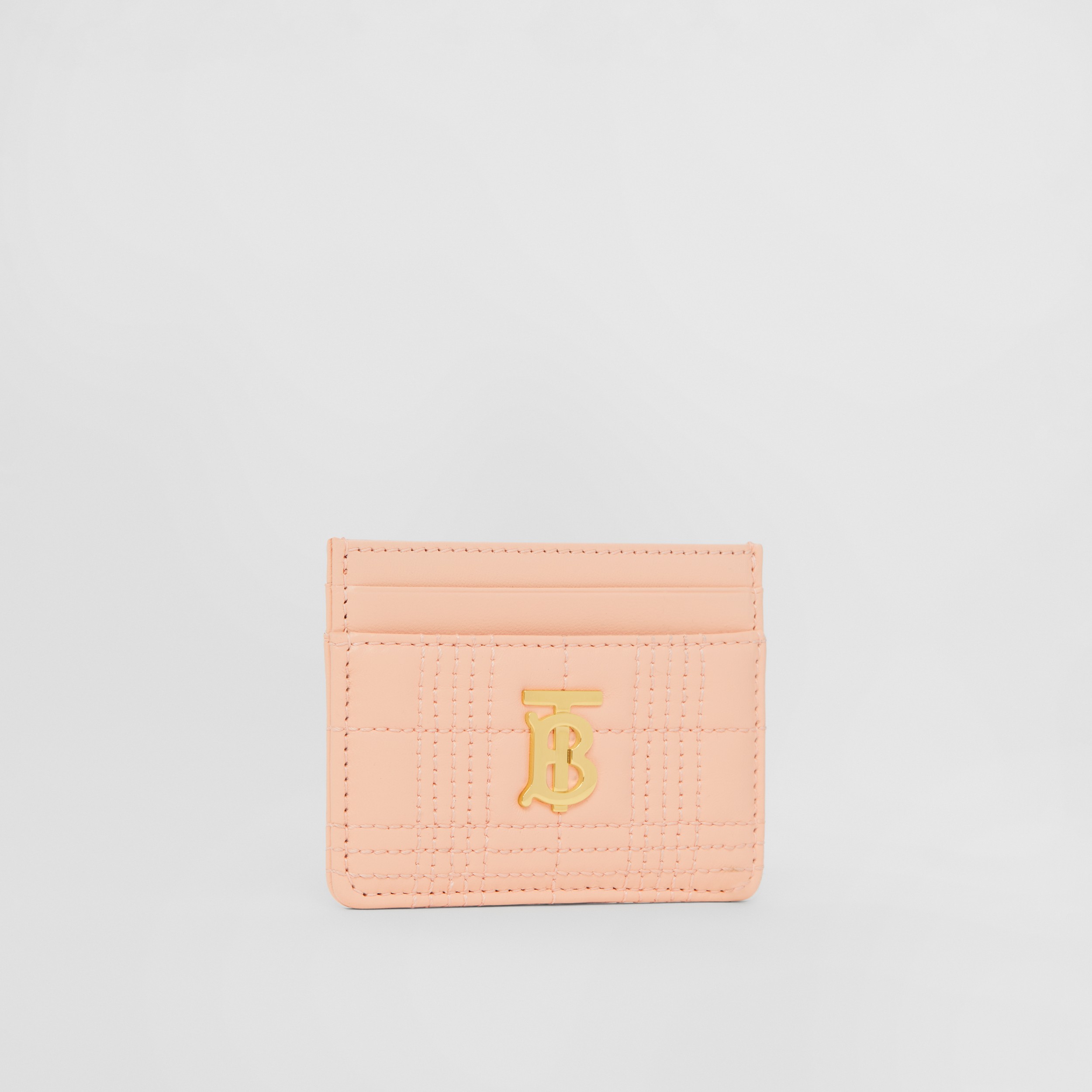 Quilted Lambskin Lola Card Case in Peach Pink - Women | Burberry® Official - 4
