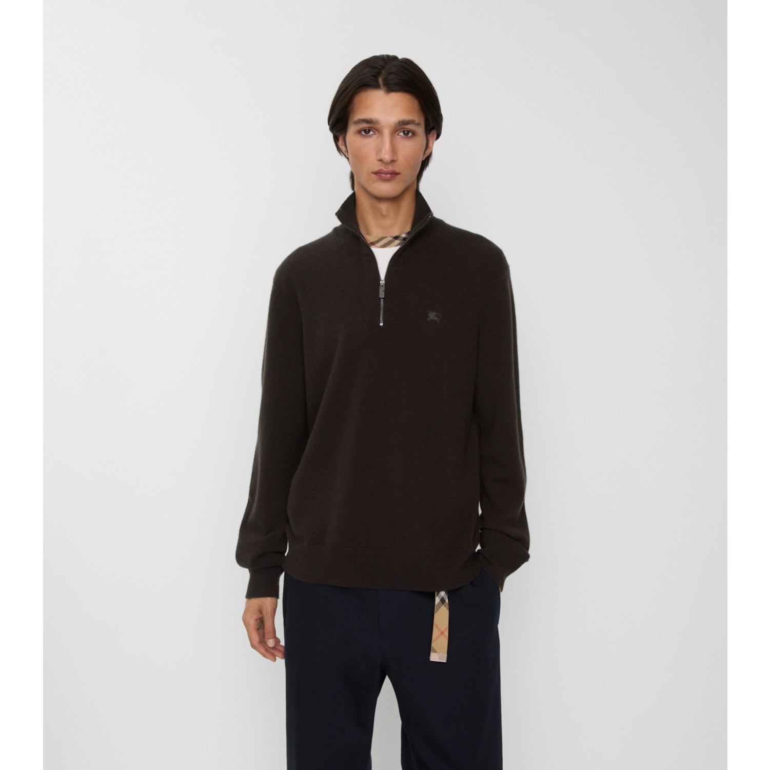 Cashmere Blend Half-zip Sweater