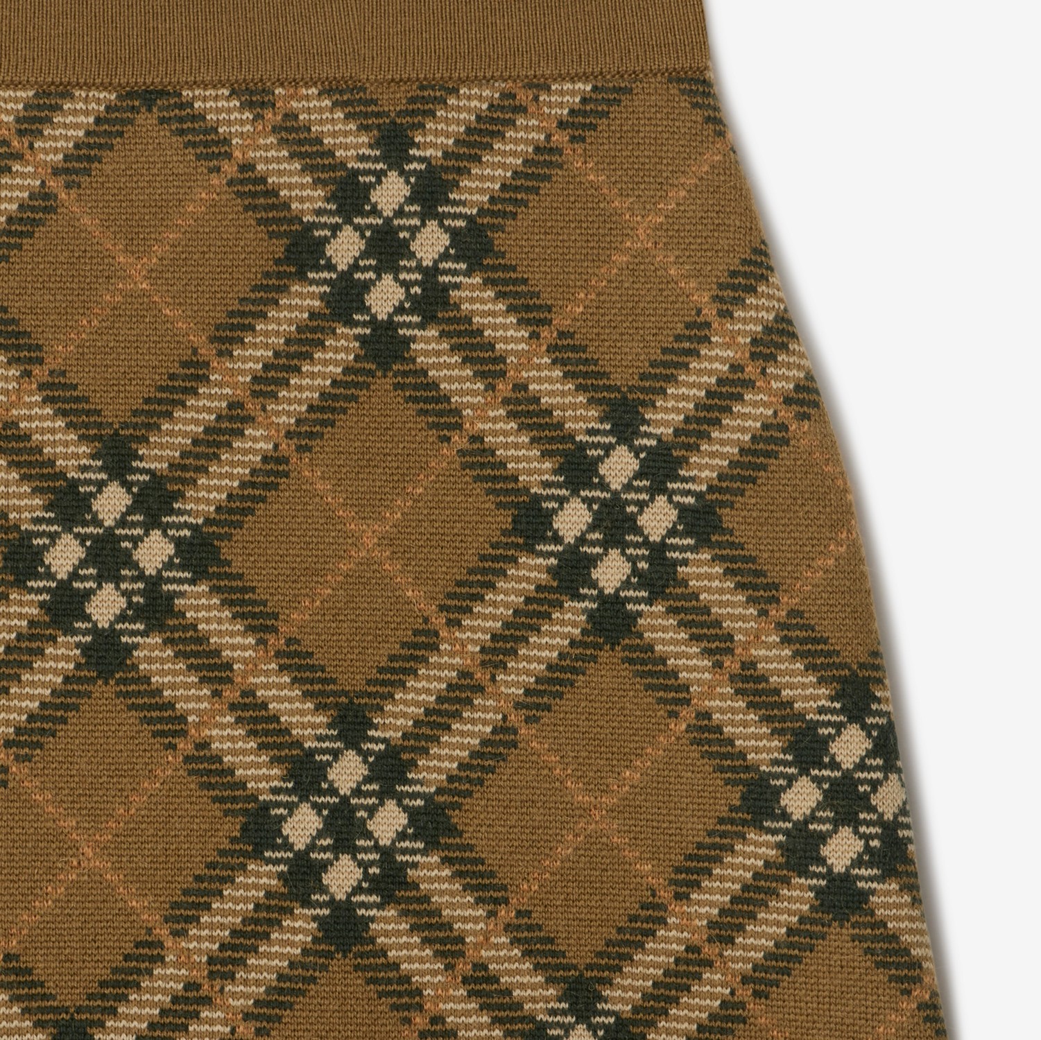 Check Wool Blend Mini Skirt in Shrew - Women, Nylon Check Wool Blend Mini Skirt in Shrew - Women, Nylon