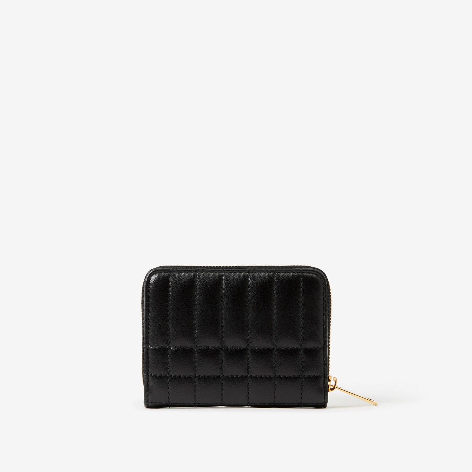 Brieftasche „Lola“ aus gestepptem Leder mit Reißverschluss (Schwarz/helles Goldfarben) - Damen | Burberry®