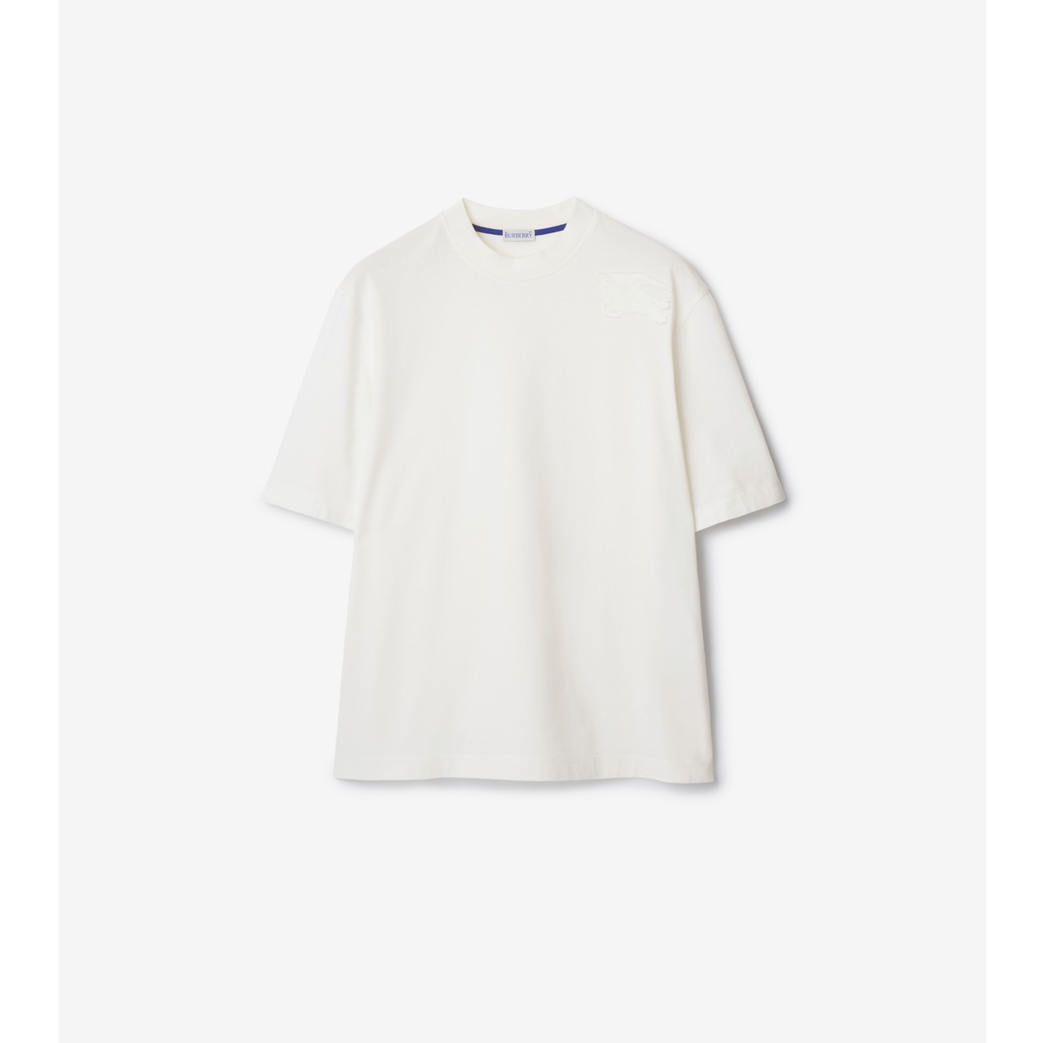 Cotton T shirt in Salt Men Burberry Official