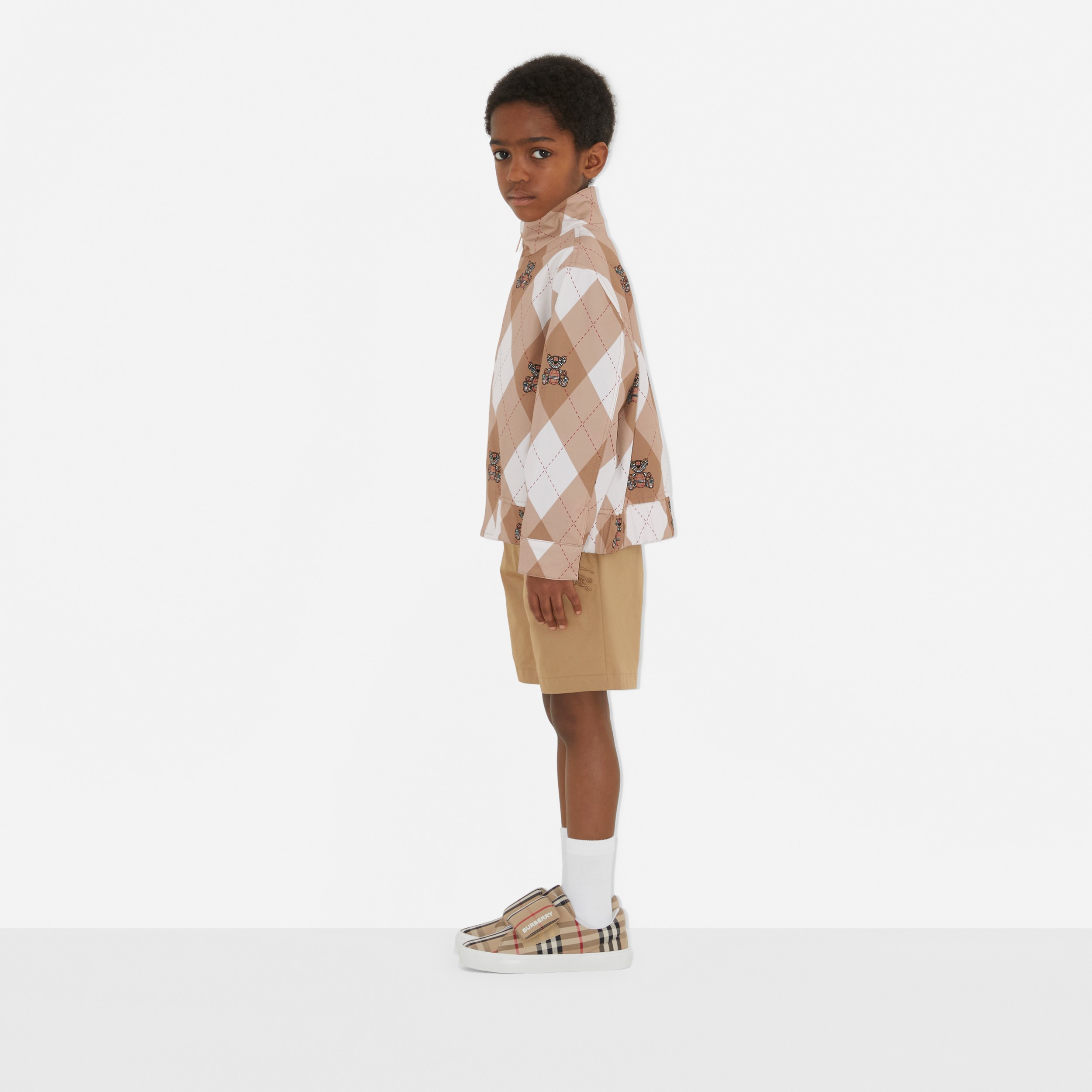 Chino-Shorts aus Baumwolltwill mit EKD-Motiv (Vintage-beige) | Burberry® - 3