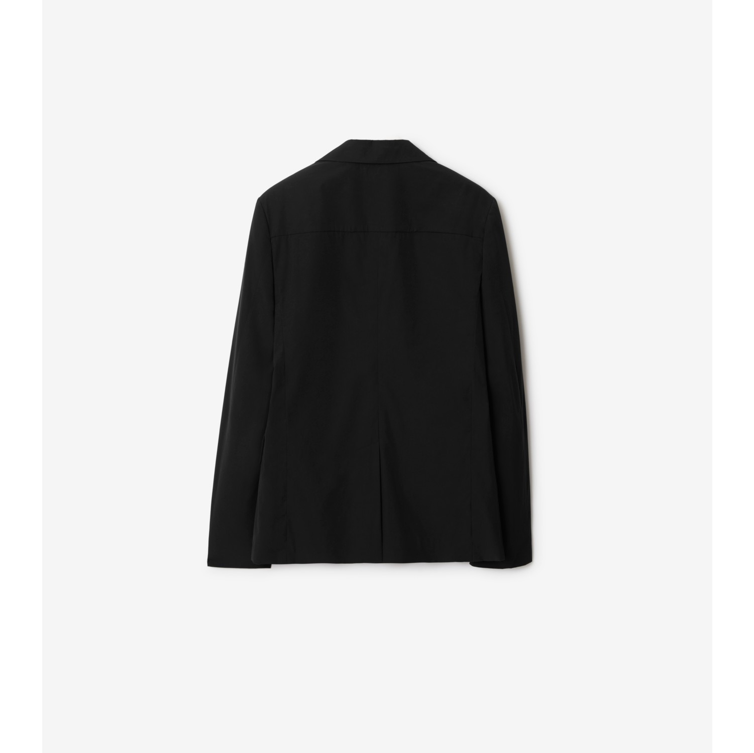 Cotton Blend Tailored Jacket in Black Men Burberry® Official