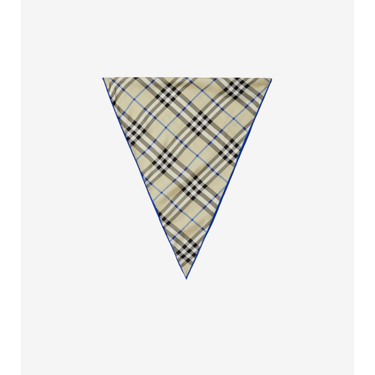 Shop Burberry Check Silk Scarf In Lichen