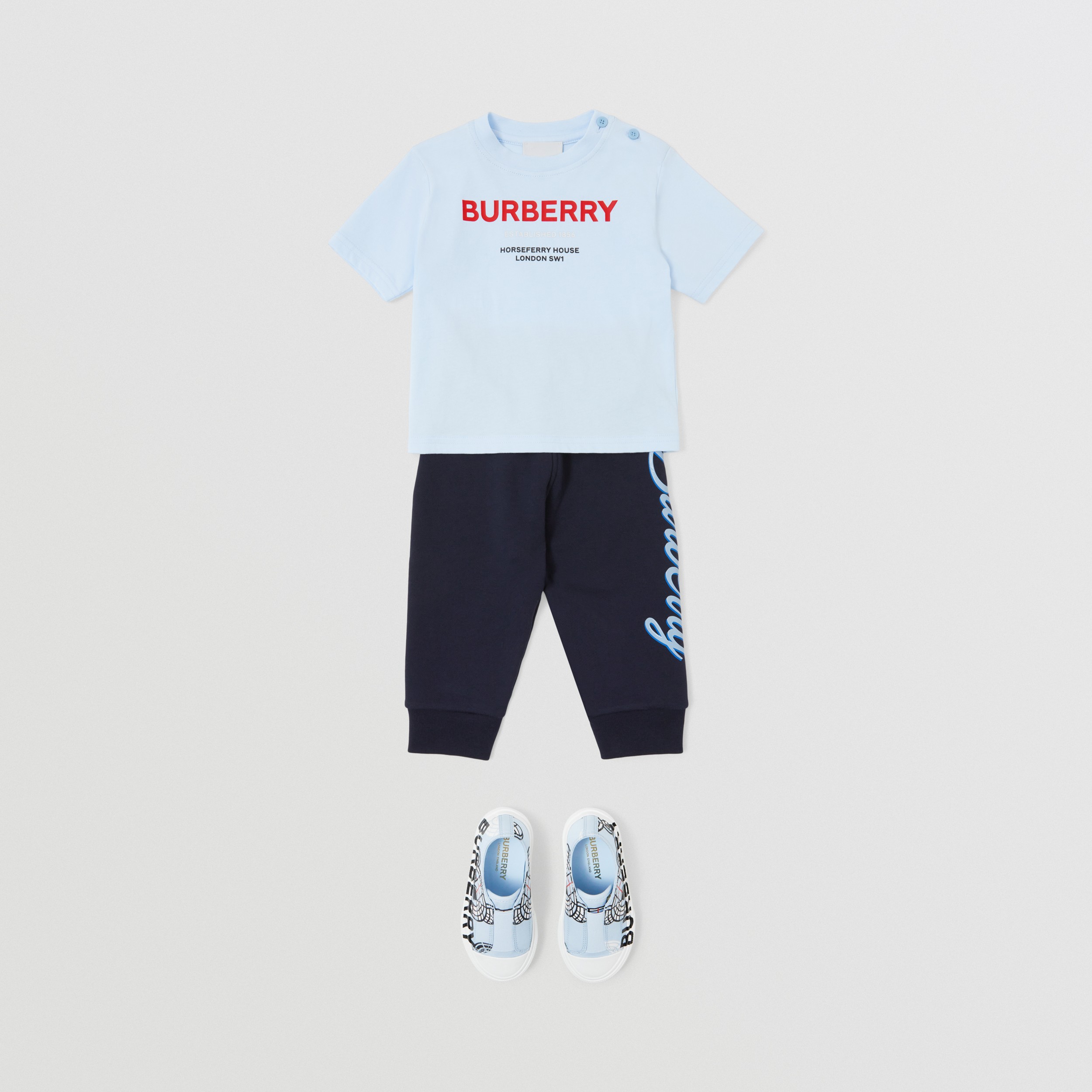 Horseferry 印花棉质 T 恤衫 (浅蓝色) - 儿童 | Burberry® 博柏利官网 - 3