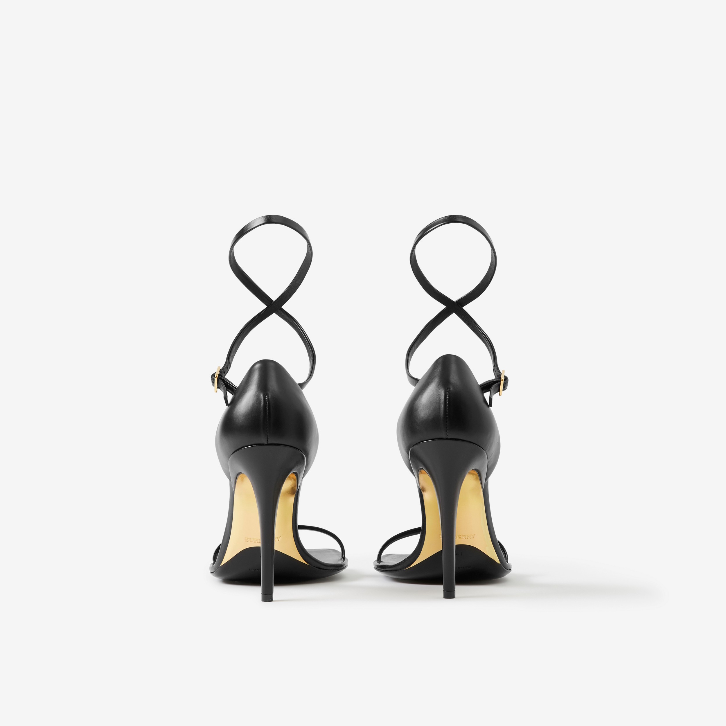 Sandalias en piel con tacón de aguja (Negro) - Mujer | Burberry® oficial - 3