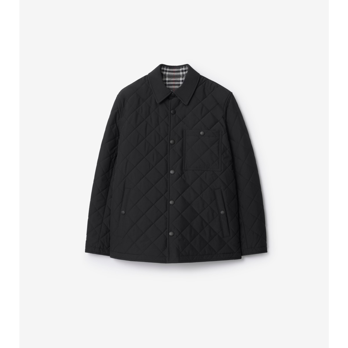 Burberry Reversible Quilted Jacket In Black