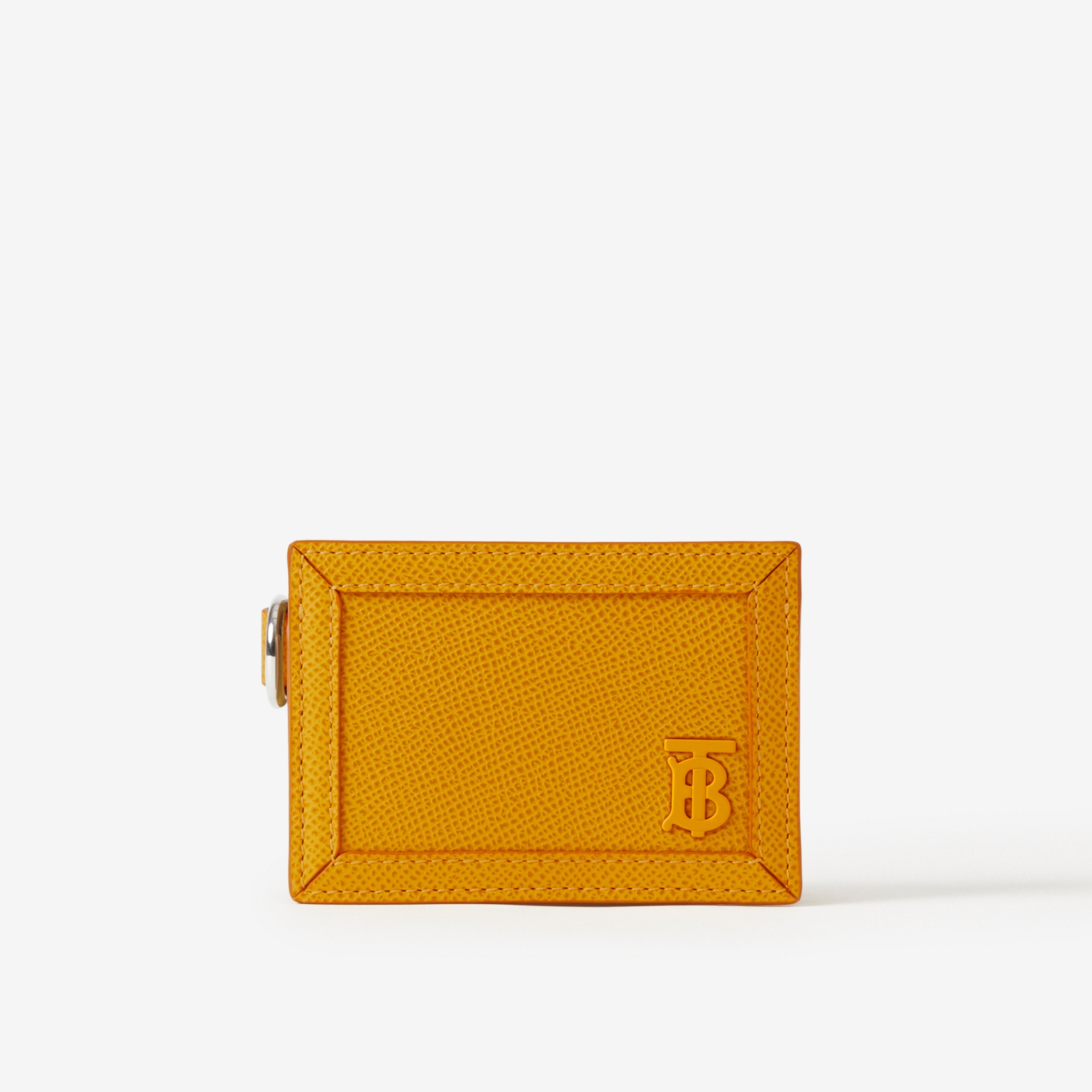 Grainy Leather TB Card Case Lanyard in Marigold - Men | Burberry® Official - 1