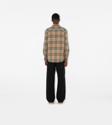 Burberry classic check short sleeved shirt - Neutrals