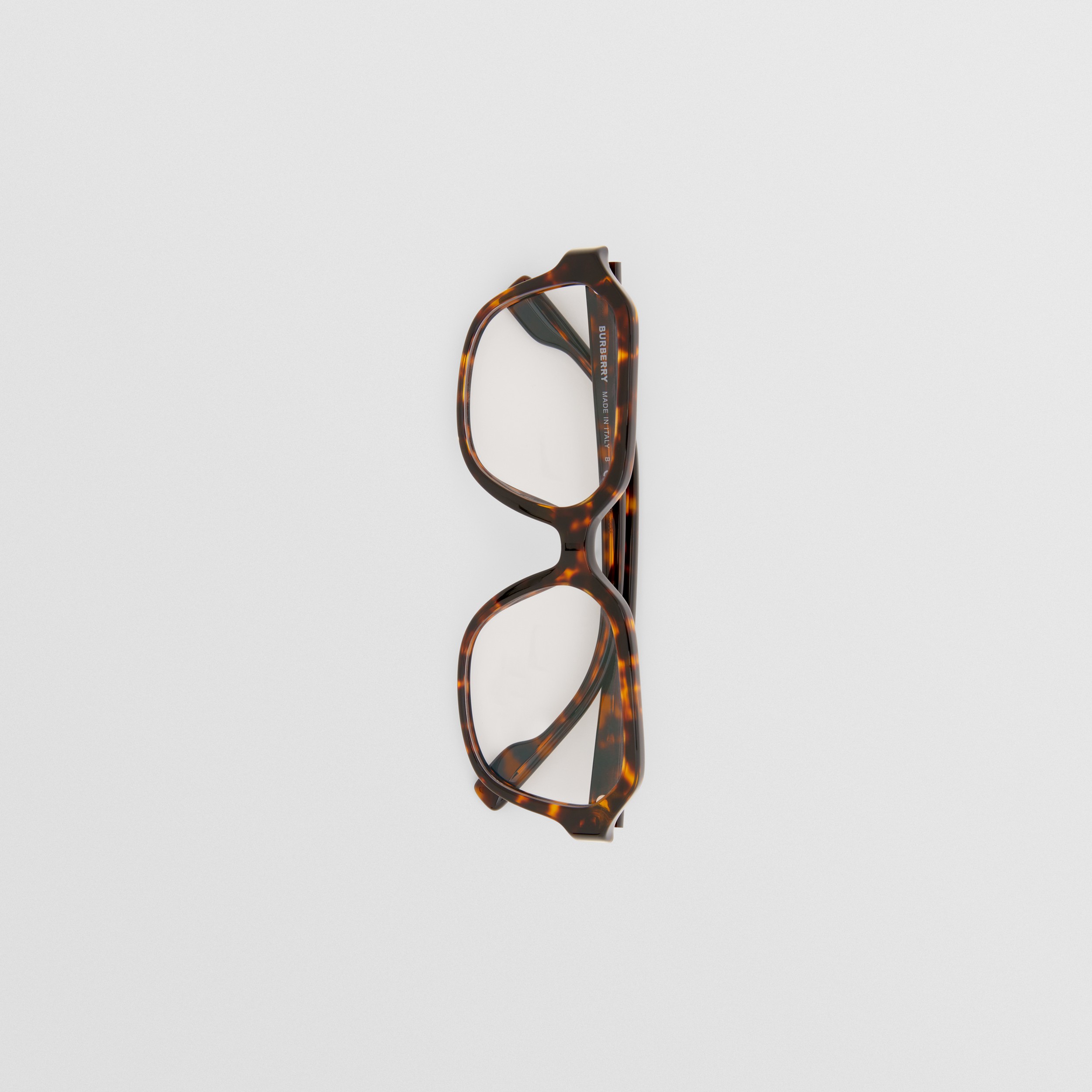 Korrekturbrille mit geometrischem Gestell (Dunkles Schildpattfarben) - Damen | Burberry® - 3