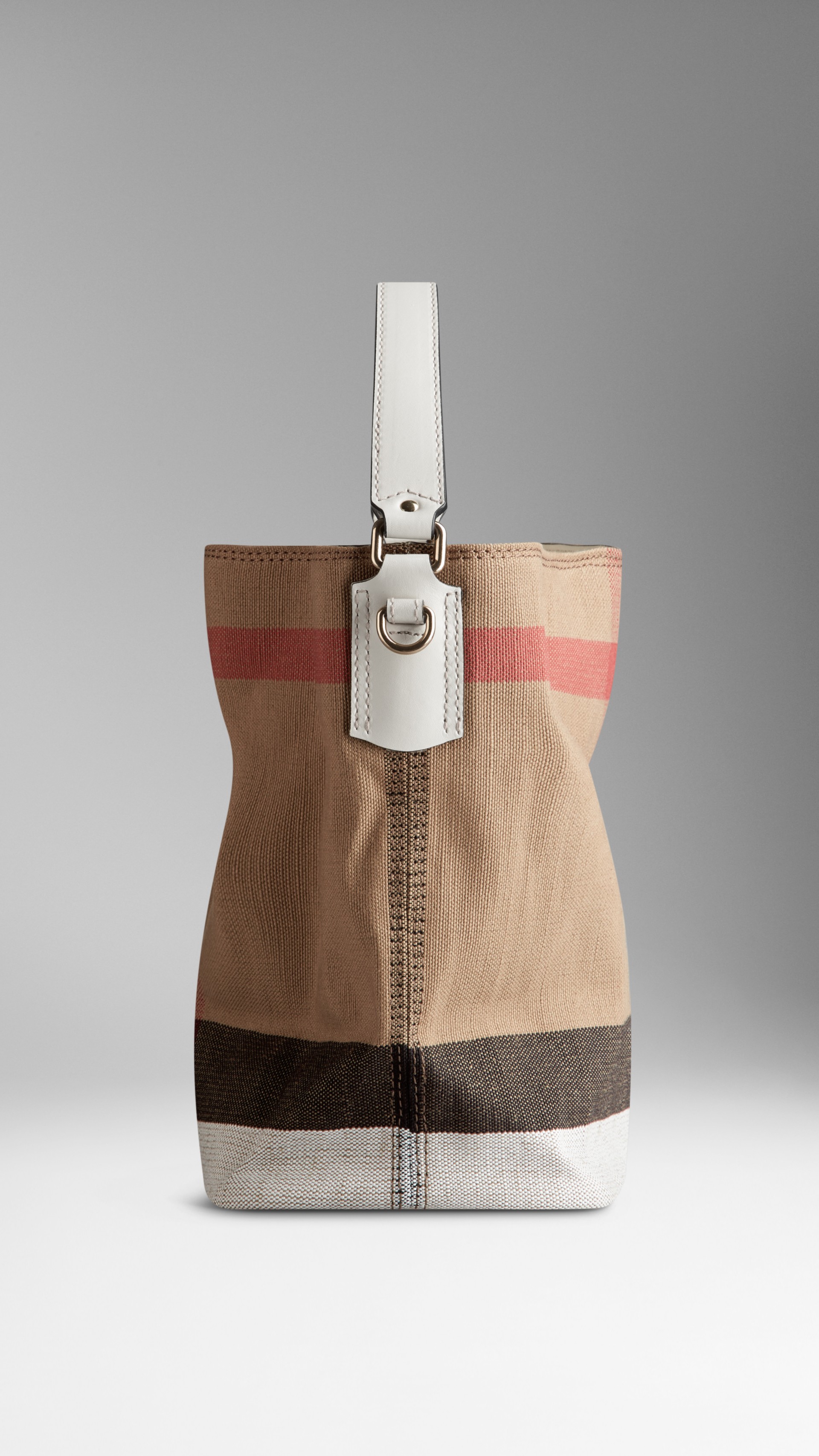 Small Canvas Check Crossbody Bag in White Burberry United States