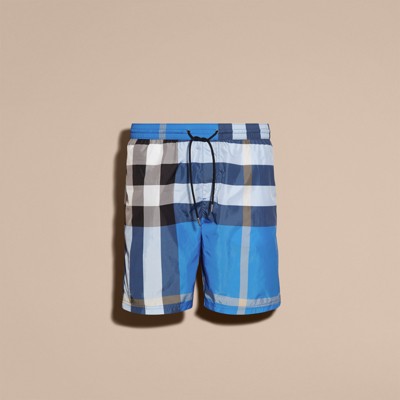 blue burberry shorts
