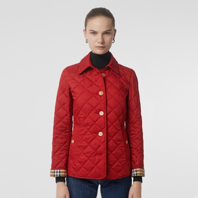 burberry red jacket womens