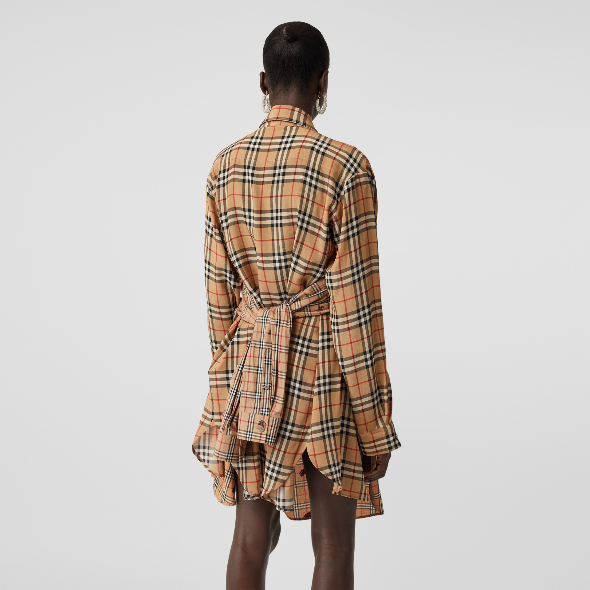 burberry vintage check shirt dress