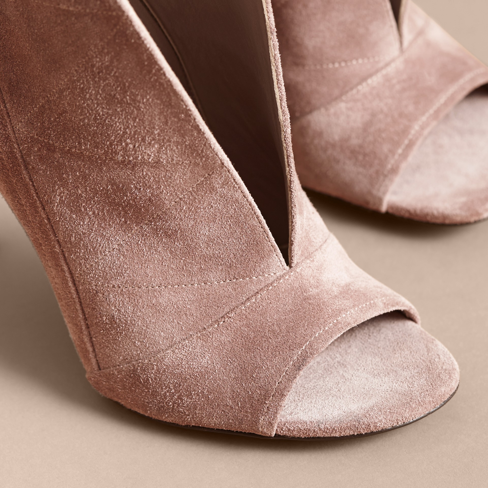 buckle peep toe ankle boot