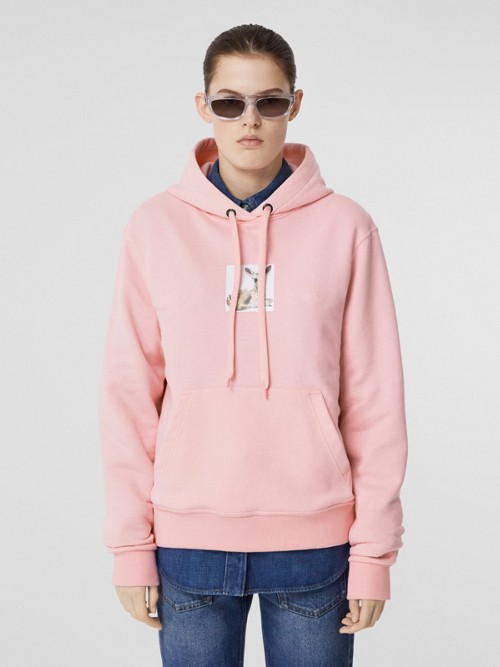 BURBERRY Deer Print Cotton Hoodie