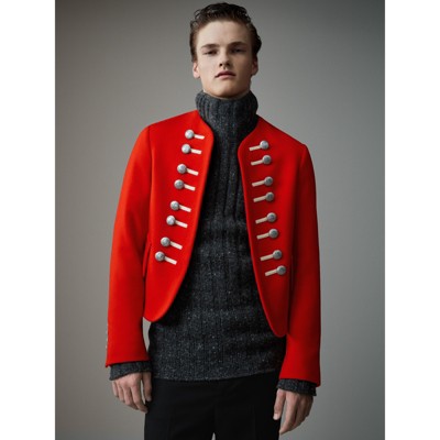 burberry coat mens red