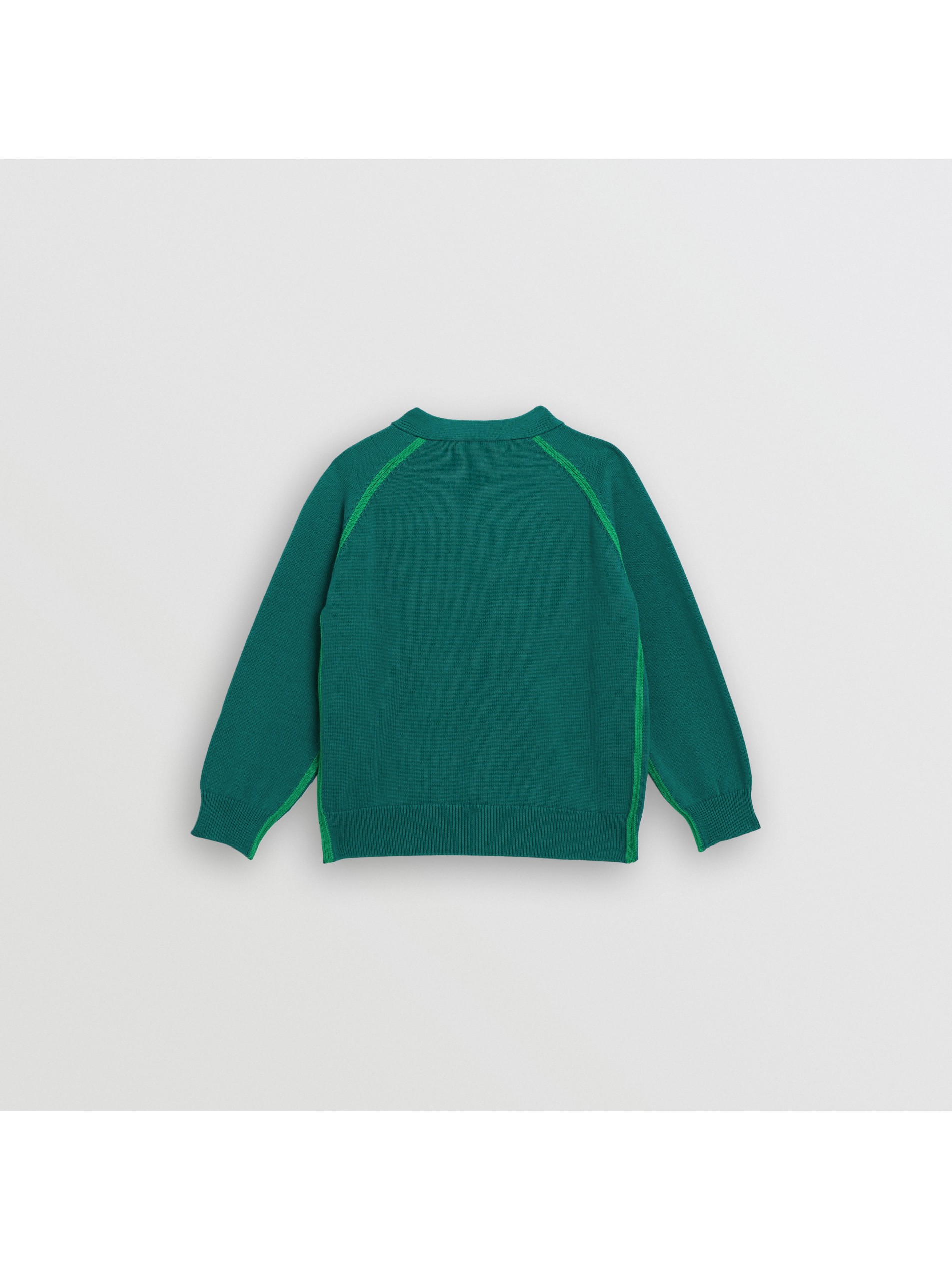 dark cyan two-tone cotton knit cardigan image31