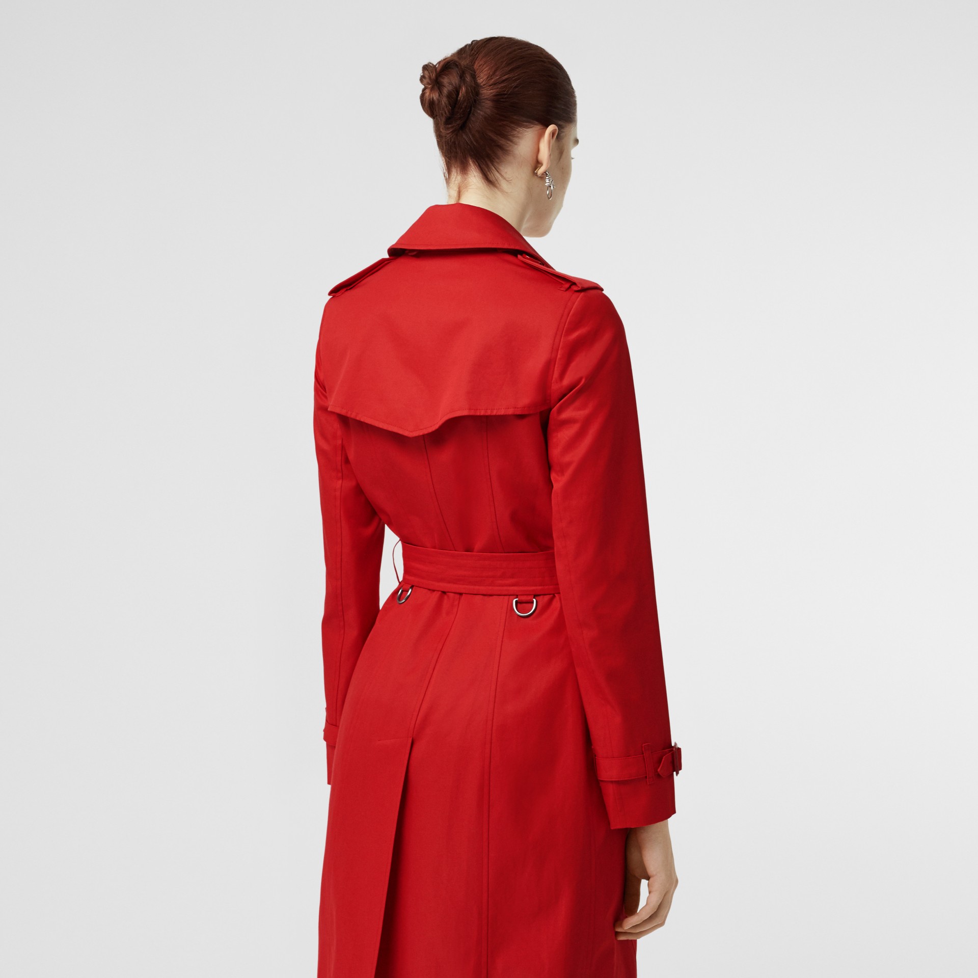 Cotton Gabardine Trench Coat in Bright Red - Women | Burberry United States