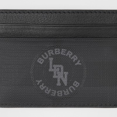 Logo Graphic London Check Card Case in 